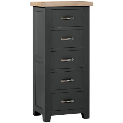 5 Drawer Tall Chest (WPT002 RAVEN)