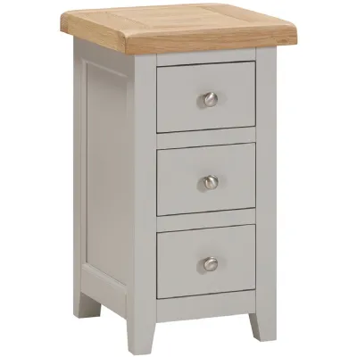 Compact 3 Drawer Bedside (MOON GREY)