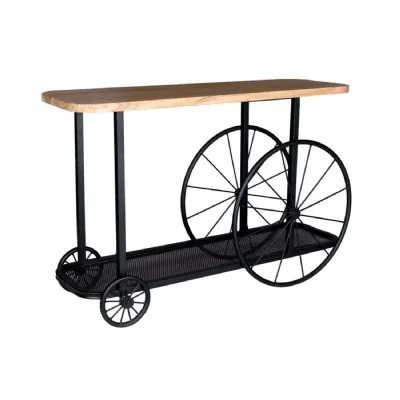 Craft Wheel Console Table
