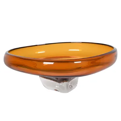 Amber Glass Decor Bowl