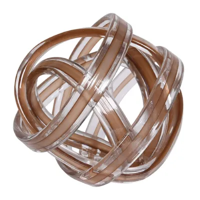 Twisted Brown Glass Knot