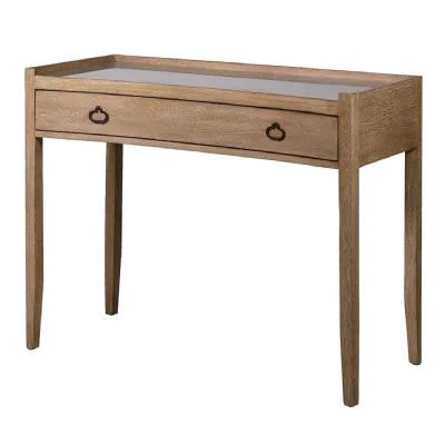 Kingham Single Drawer Dressing Table with Glass Top