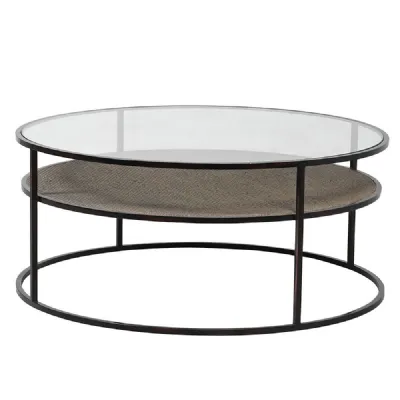 Rnd Glass Top Coffee Table