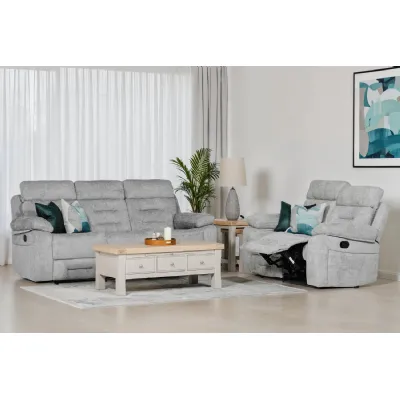 Wilbur 3 Seater Manual Recliner Grey