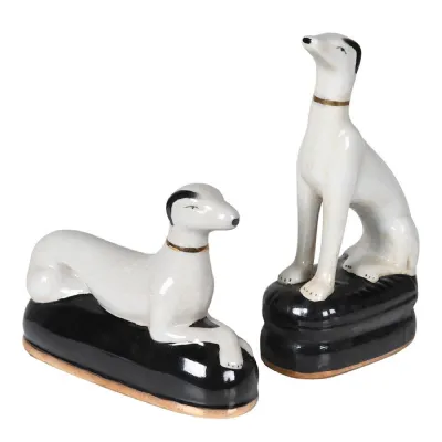 Set of 2 Whippet Dogs