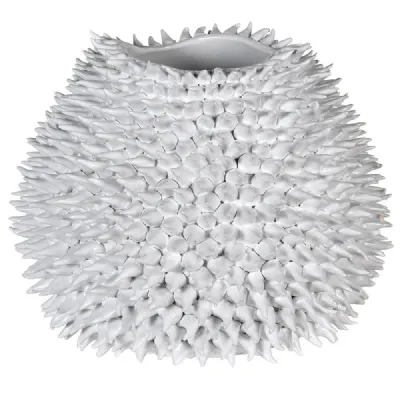 Wht H. Made Sea Urchin Vase