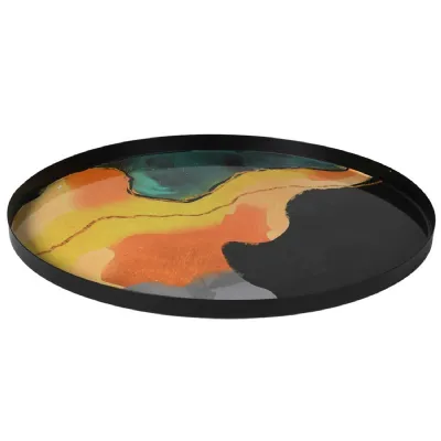 Round Multi Coloured Tray