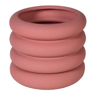 Rose Ceramic Pot with Saucer