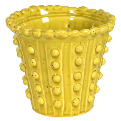 Yellow Bobble Planter