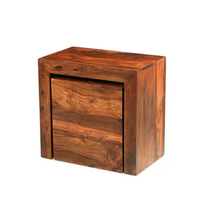 Modern Style Sheesham Wood Nest of 2 Tables