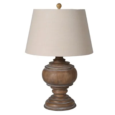 Burma Turned Table Lamp with Shade