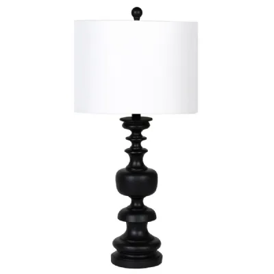 Black Turn Wood Style Lamp