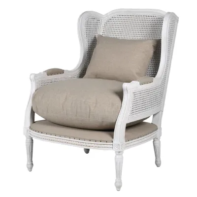 White Washed Salon Chair