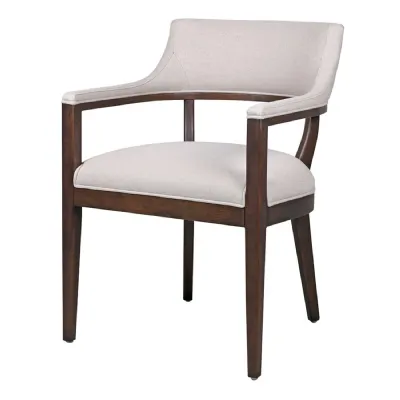 Clove Linen Carver Chair