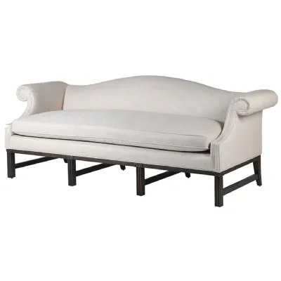 Linen Camelback 3 Seater Sofa