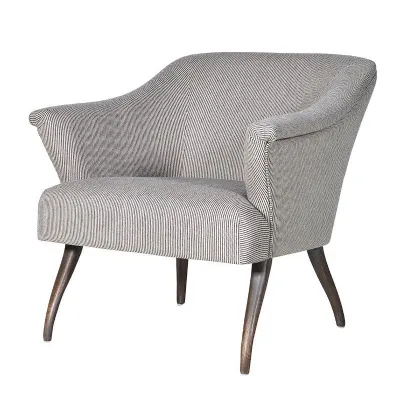 Beige Pinstripe Easy Chair