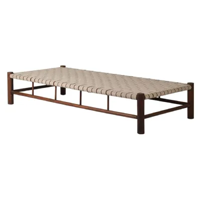 Linen Charpai Bench