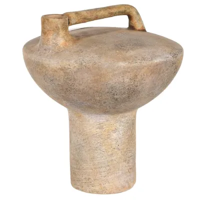 Distressed Terracotta Vase with Handle