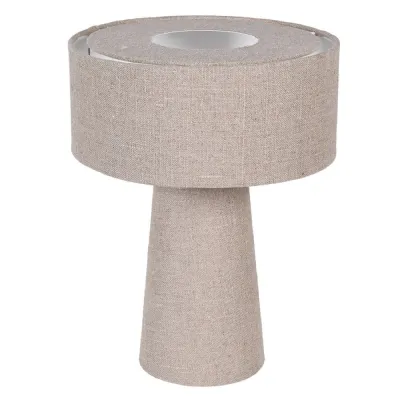Biscuit Linen Tapered Table Lamp with Shade