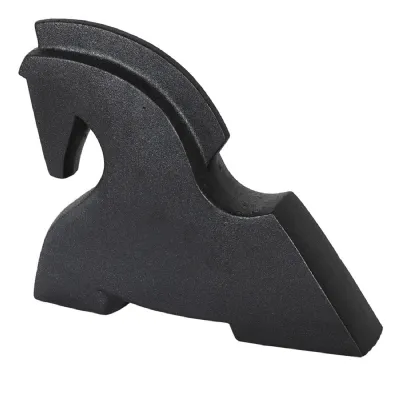 Matt Black Squat Horse Ornament