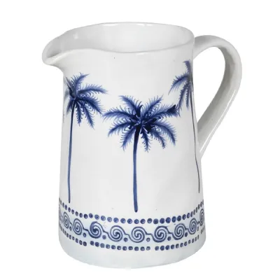Blue Palm Tree Jug