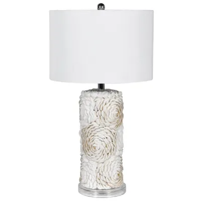 Shell Flowers Table Lamp With Shade