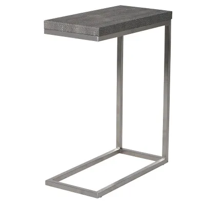 Modern Faux Shagreen Leather Bedside Over Bed Lamp Reading Table