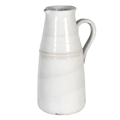 Cream Distressed Ceramic Jug
