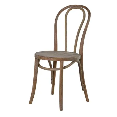 Traditional Style Cafe Oak Round Seat Dining Kitchen Bistro Chair