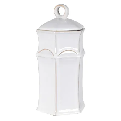 Large White Hexagonal Jar
