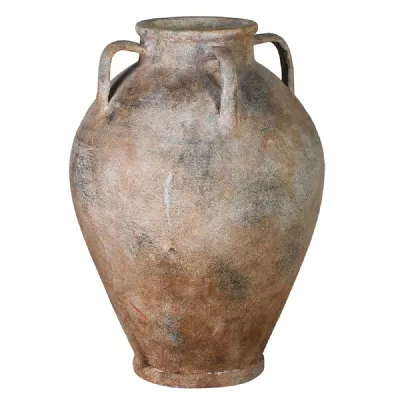 Mottle Effect 4 Handle Vase