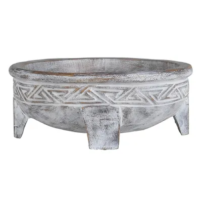 White ash Aztec Bowl