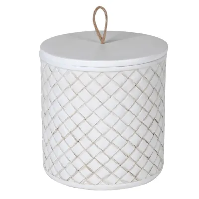 Tall Lattice Lidded Jar