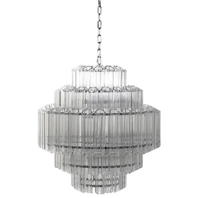 Wide Crystal Chandelier