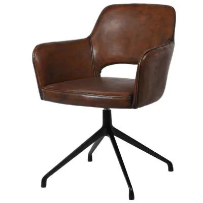 Vintage Brown Swivel Chair