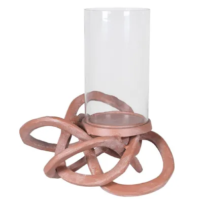 Hand Forged Terracotta Effect Knot Hurricane