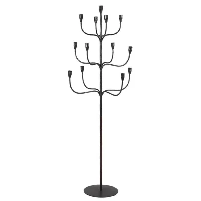 Hand Forged Tall Black Candelabra