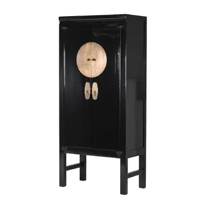 Shanxi Black Tall 2 Door Cabinet