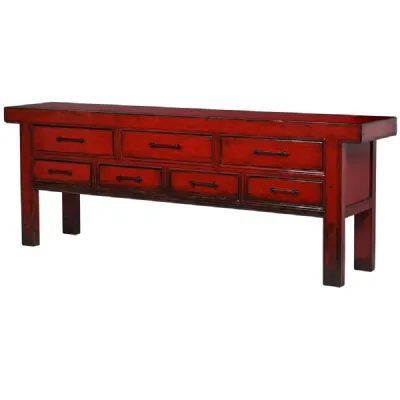 Shanxi Red 7 Drawer Sideboard