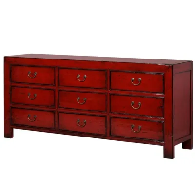 Shanxi Red 9 Drawer Chest