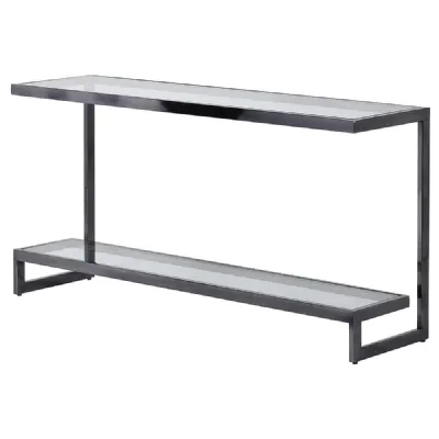 Black Nickle Console Table
