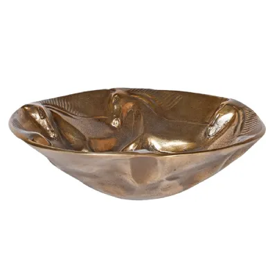 Antique Brass Horse Dish