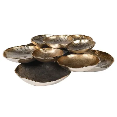 Antique Ceramics Multiple Bowl Decoration Unique Serving Tray