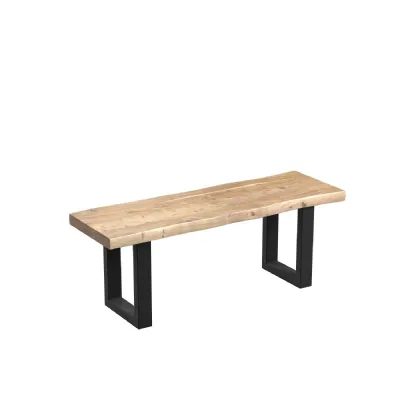ACACIA LIVE EDGE 125 cm U LEG BENCH