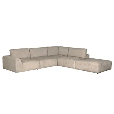 Nomad Beige Corduroy Sectional Sofa
