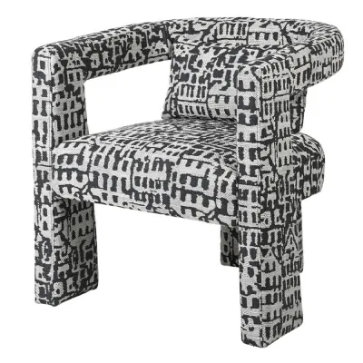Tandy Black and White Armchair
