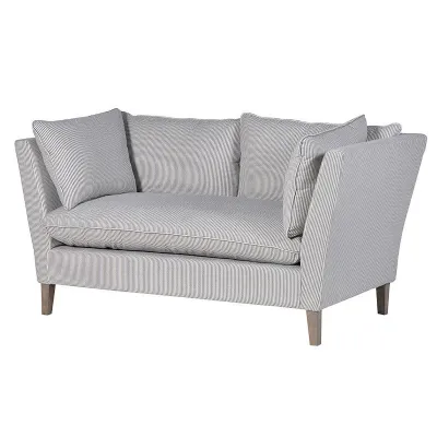 Modern Blue Stripe 2 Seater Sofa