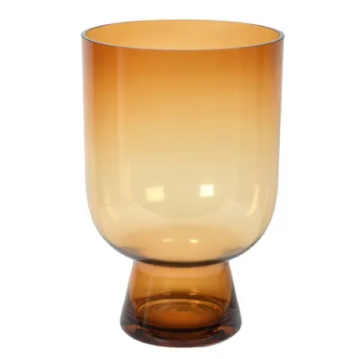 Gradient Amber Glass Vase
