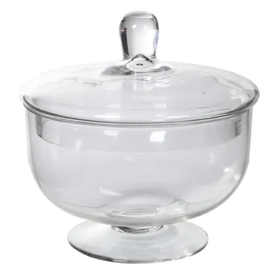 Squat Glass Lidded Jar