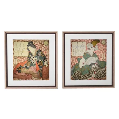 Set of 2 Oriental Figure Pictures